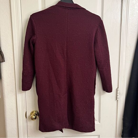 Philosophy Long Cardigan Sweater Plum Small - Picture 4 of 11